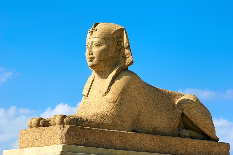 De sfinx bij de pilaar van Pompeï - Alexandrië - Egypte